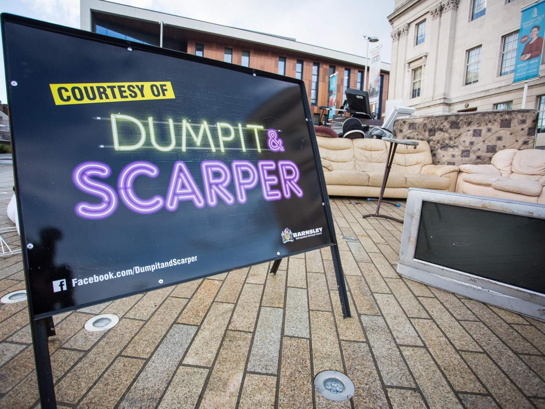 Dumpit and Scarper for BMBC Barnsley Fly Tipping