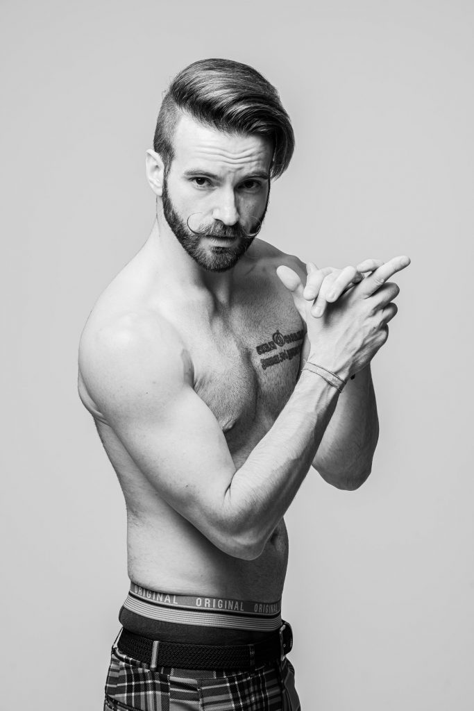 Portrait photography of Christian Carlisle topless portrait of a man 